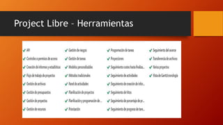 Project Libre – Herramientas
 