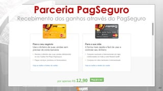Parceria PagSeguro
Recebimento dos ganhos através do PagSeguro
44
 