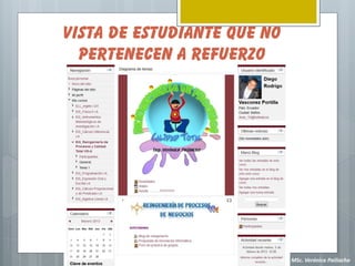 Vista de estudiante que no
  pertenecen a refuerzo




                         Ing. MSc. Verónica Pailiacho
 