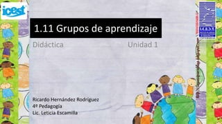 Didáctica Unidad 1
1.11 Grupos de aprendizaje
Ricardo Hernández Rodríguez
4º Pedagogía
Lic. Leticia Escamilla
 