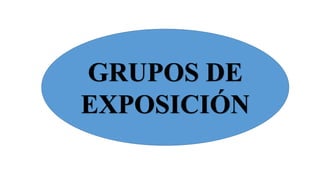 GRUPOS DE
EXPOSICIÓN
 