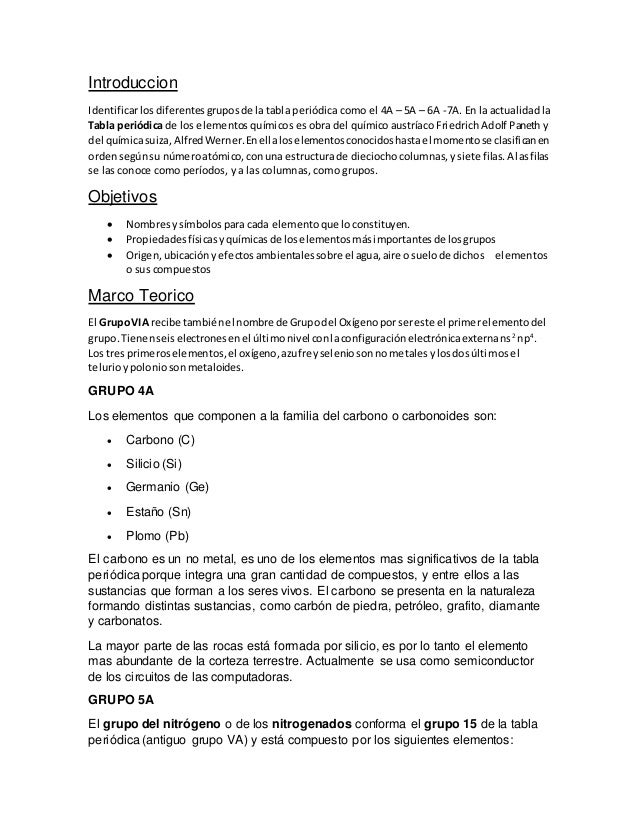 introduccion identificarlos diferentesgruposde la tabla peridica como el 4a 5a 6a 7a - Tabla Periodica De Los Elementos Quimicos Grupo 5a introduccion identificarlos diferentesgruposde la tabla peridica como el 4a 5a 6a 7a - Tabla Periodica De Los Elementos Quimicos Grupo 5a