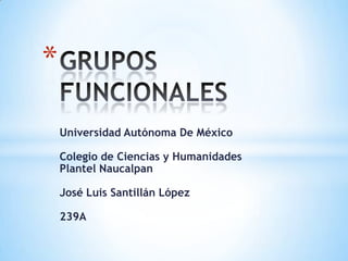 *
Universidad Autónoma De México
Colegio de Ciencias y Humanidades
Plantel Naucalpan
José Luis Santillán López
239A
 