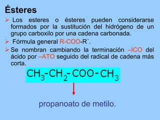 What Is R Coo R Grupos Funcionales quimica organica IV medio | PPTX