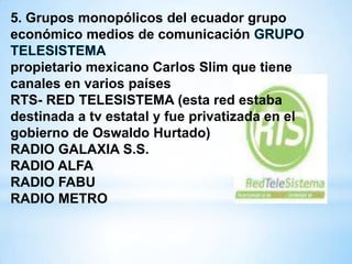 Grupos monopólicos por Gabriela Cabrera | PPTX