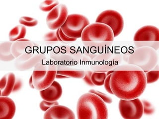 GRUPOS SANGUÍNEOS
Laboratorio Inmunología
 