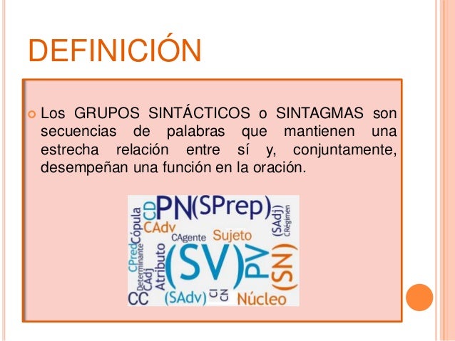 Grupos sintácticos