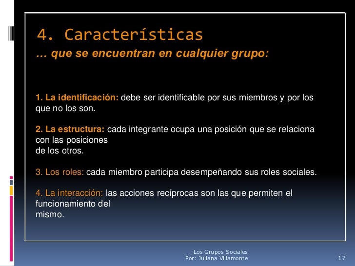 Los Grupos Sociales