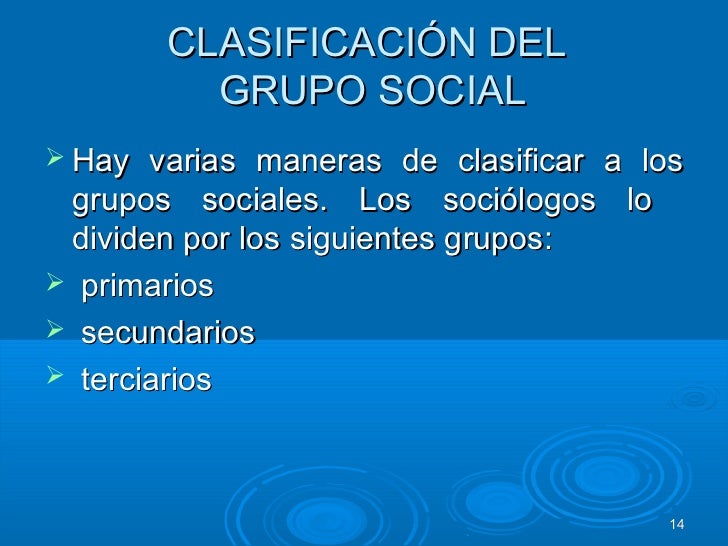 Grupos sociales