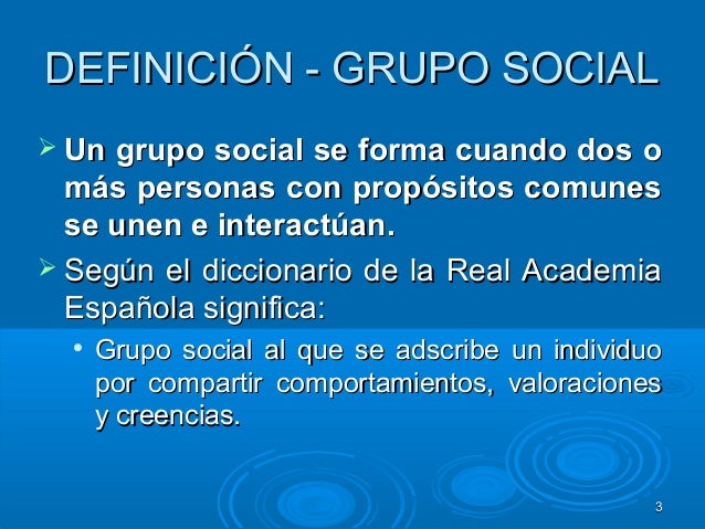 Grupos sociales