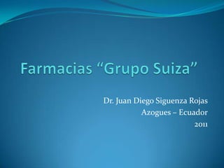 Dr. Juan Diego Siguenza Rojas
           Azogues – Ecuador
                         2011
 