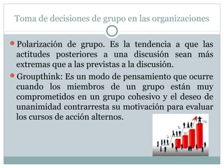 Grupos y equipos en las organizaciones | PPT