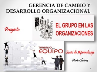 GERENCIA DE CAMBIO Y 
DESARROLLO ORGANIZACIONAL 
Proyecto 
Socio de Aprendizaje 
Noris Chávez 
 