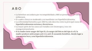 incompatibilidad a grupo y rh, enfermedad hemolitica del rn | PDF