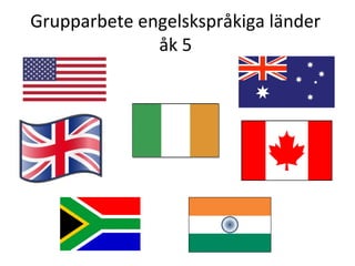 Grupparbete engelskspråkiga länder
åk 5
 