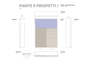 PIANTE E PROSPETTI /

Rampa - meccanismo ruota
scala 1 : 500

9.3

Prospetto
nord
900
1050
150

1050

Prospetto
est

Pianta
ponte

r.75
1500

Prospetto
sud
3100
s/10

50

65

Particolare
ruote

1500

Prospetto
est

 