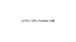 LSTM / GRU-PredNet 比較
 