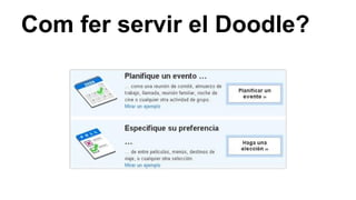 Com fer servir el Doodle?
 