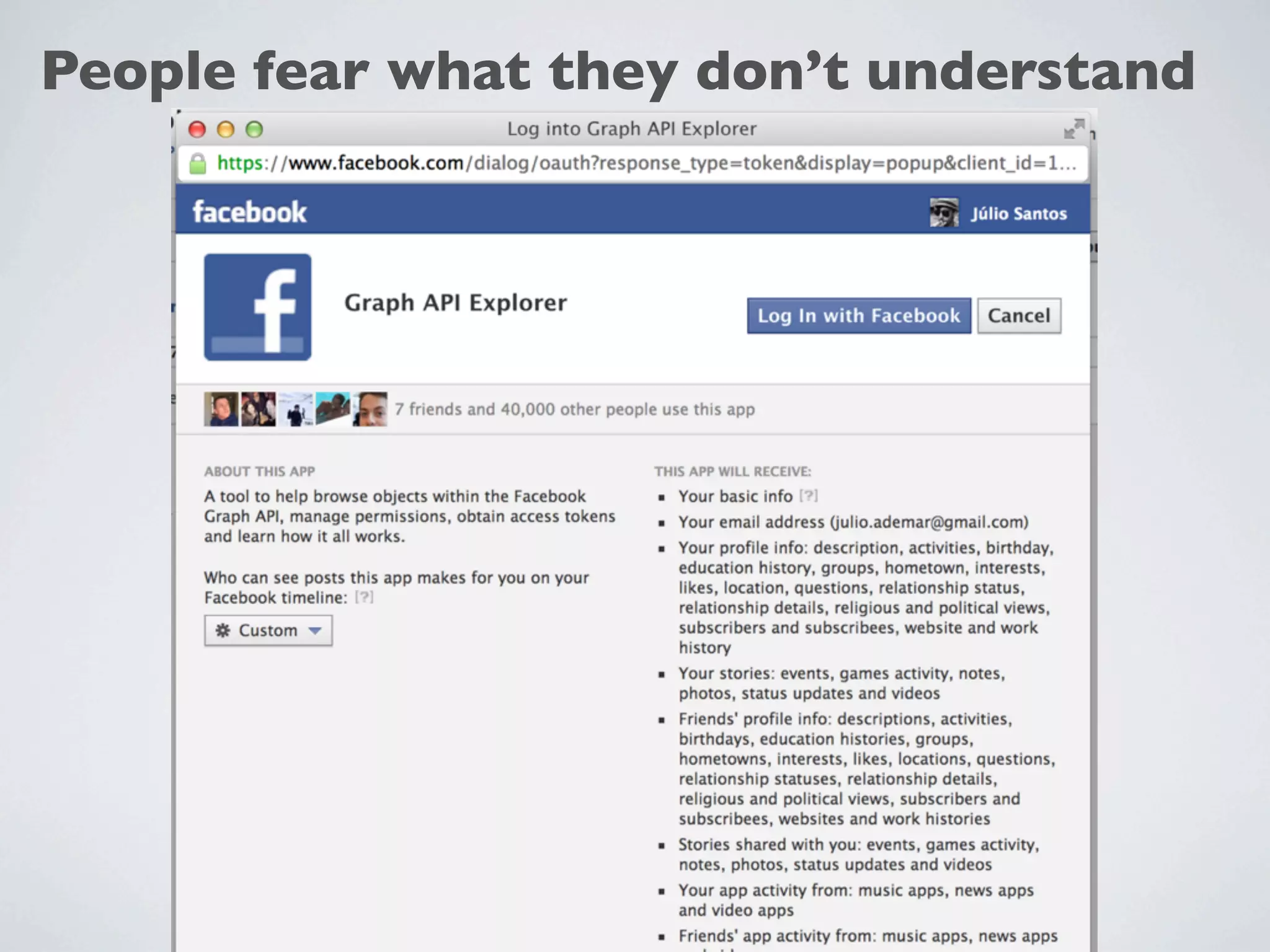 People fear what they don’t understand
 