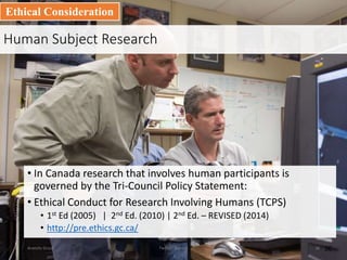 Human Subject Research
• In Canada research that involves human participants is
governed by the Tri-Council Policy Statement:
• Ethical Conduct for Research Involving Humans (TCPS)
• 1st Ed (2005) | 2nd Ed. (2010) | 2nd Ed. – REVISED (2014)
• http://pre.ethics.gc.ca/
36
Ethical Consideration
Anatoliy Gruzd Twitter: @gruzd 36
 