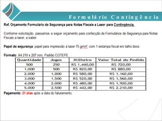 Formulário Contingência 