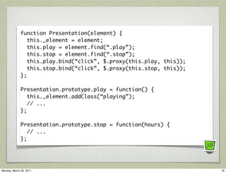 function Presentation(element) {
                 this._element = element;
                 this.play = element.find(“.pla...