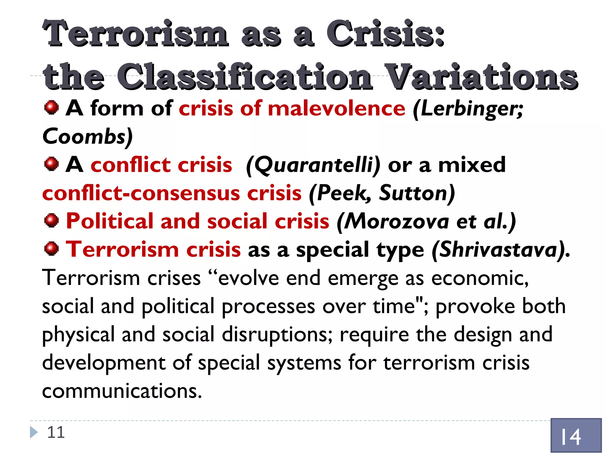 Crisis Communication under Terrorist Threat: a Case Study of ...