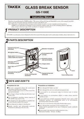 Takex GS-1100E Instruction Manual