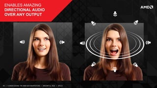 ENABLES AMAZING
DIRECTIONAL AUDIO
OVER ANY OUTPUT

78 | A CRASH COURSE: THE AMD GCN ARCHITECTURE | JANUARY 31, 2014 | APU1...