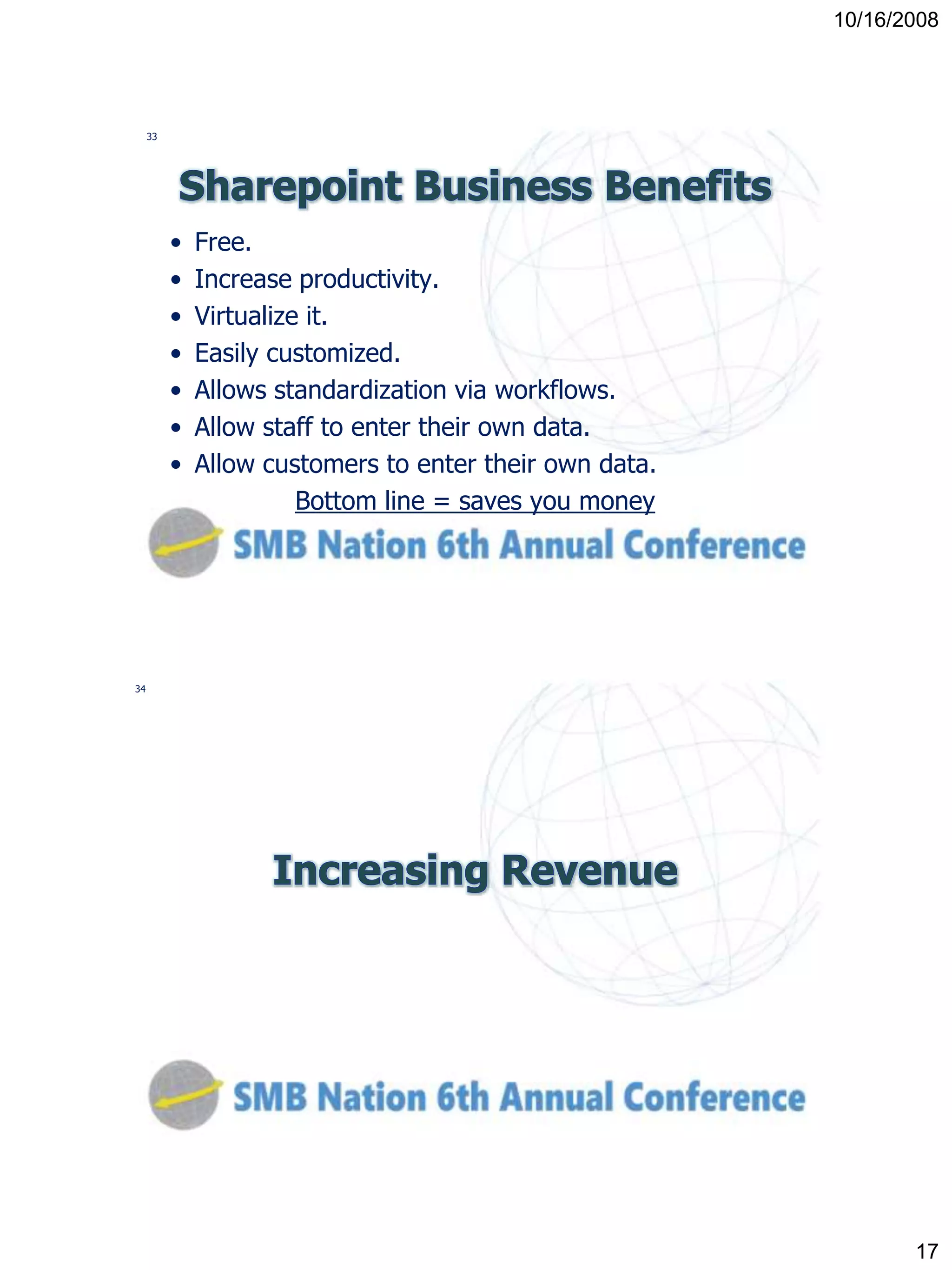 Utilizing SharePoint to Improve your business