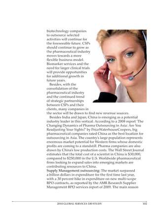 Supply Management outsourcing:




     2010 GLOBAL SERVICES 100 STUDY
 