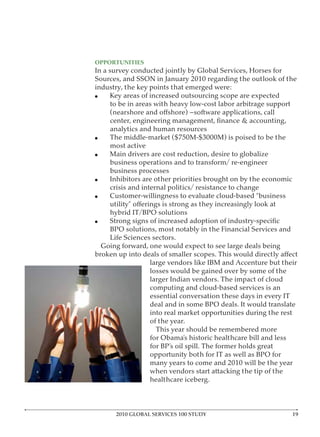 OPPORTUNITIES




     2010 GLOBAL SERVICES 100 STUDY
 