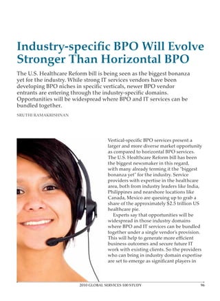 2010 GLOBAL SERVICES 100 STUDY
 