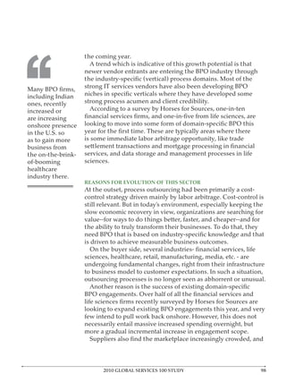 ‘‘


     2010 GLOBAL SERVICES 100 STUDY
 