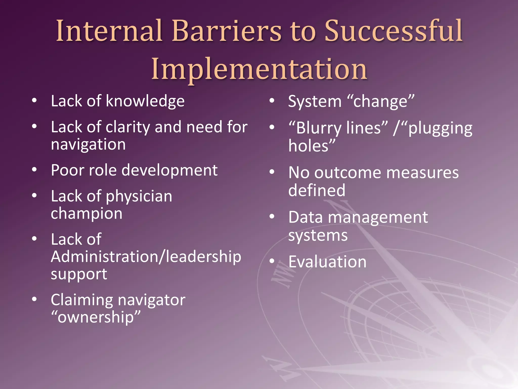 Developed the Patient Navigation Resource Guide