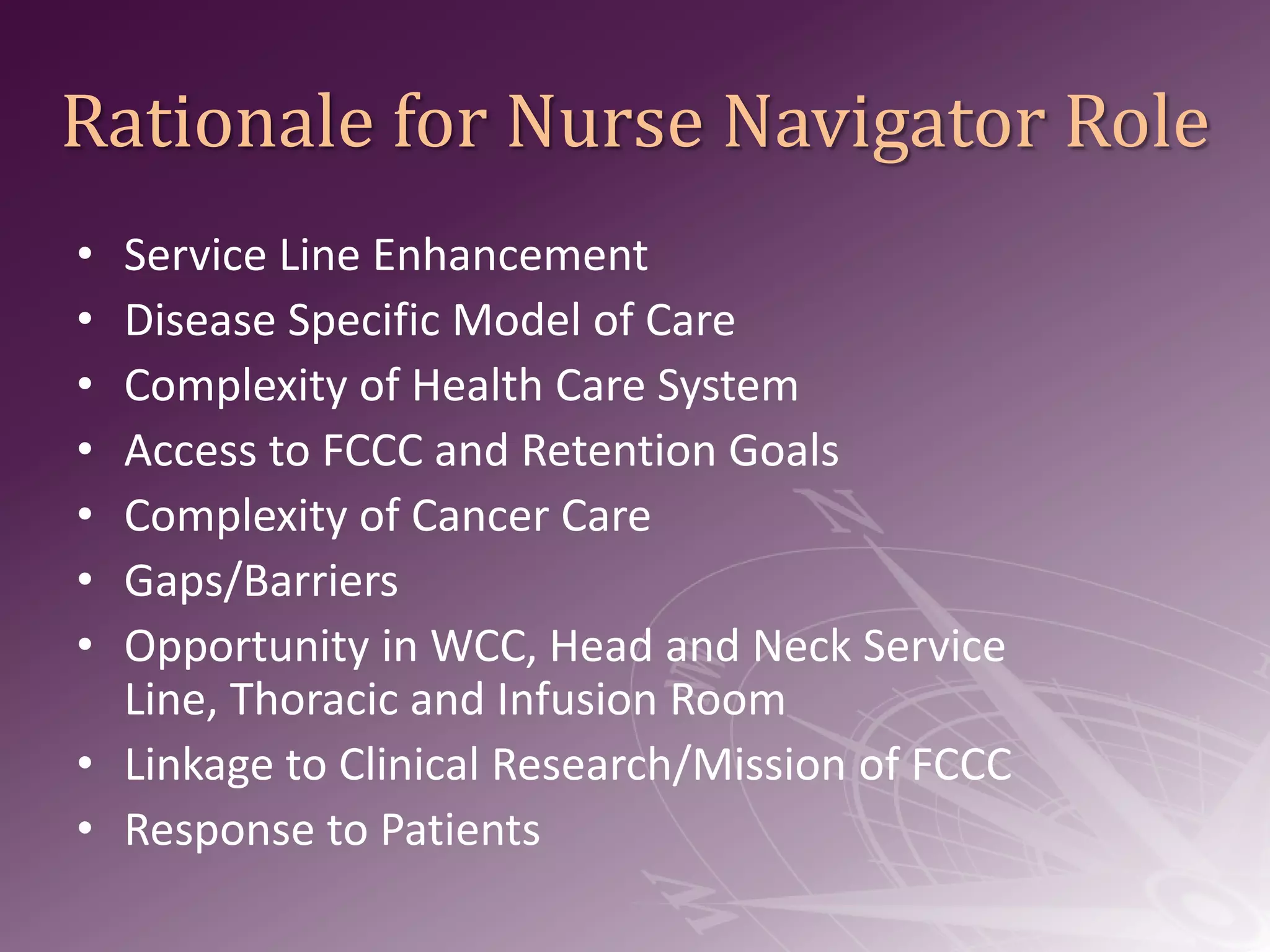 Vision of an Integrated Model of Patient Navigation