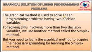 Graphical solution of LPP | PPT