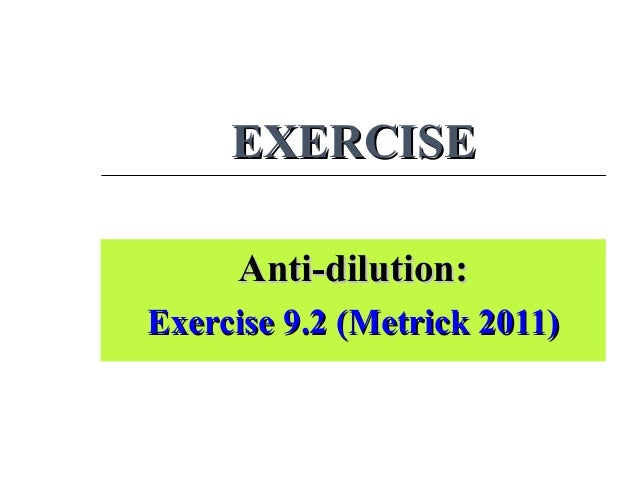 Anti dilutive stock options