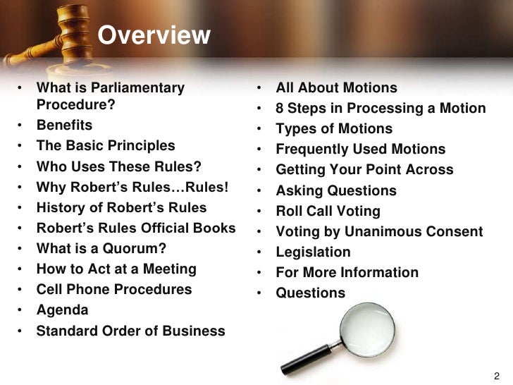 roberts rules of order rules of order for meeting