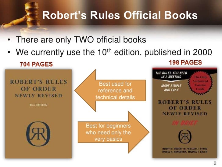 Roberts Rules of Order Newly Revised In Brief 2nd edition Roberts Rules of Order in Brief