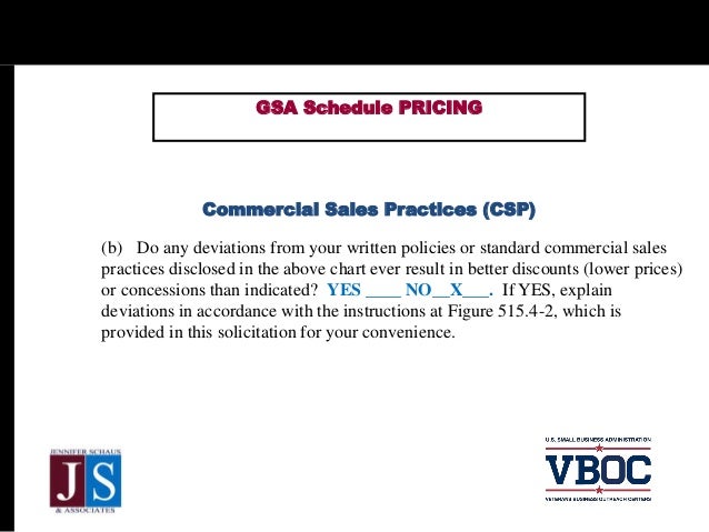 Commercial Sales Practices Chart