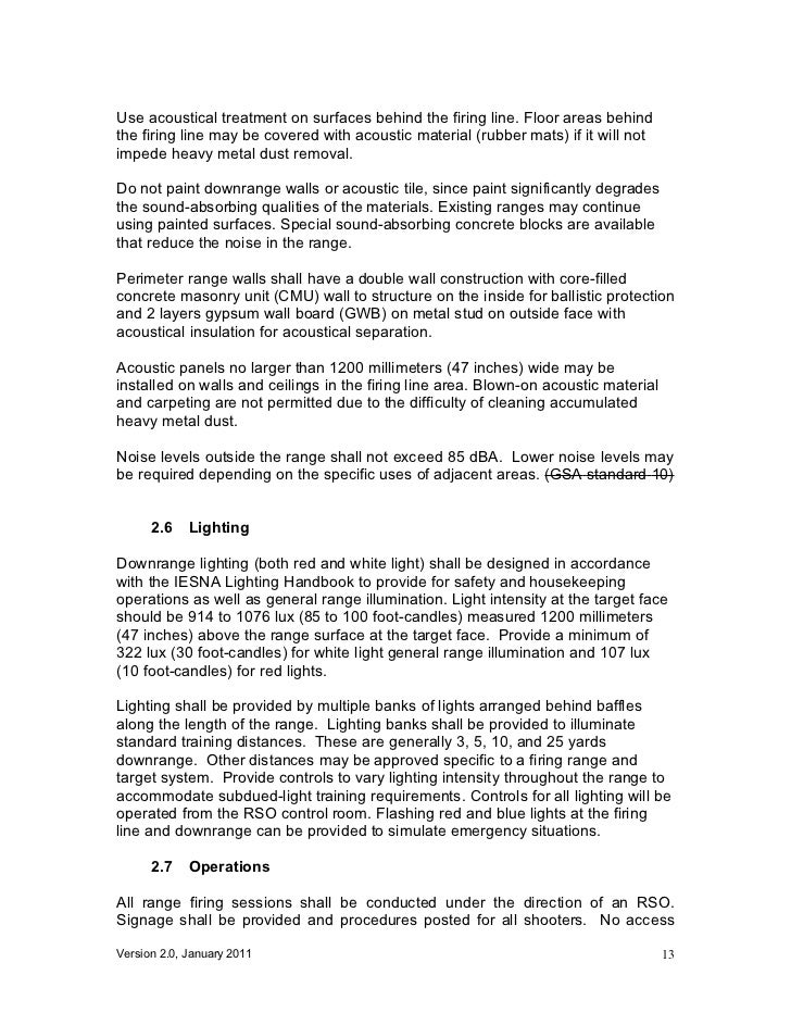 Gsa Indoor Firing Range Design Criteria V2 0 Jan 2011