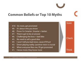 Common Beliefs or Top 10 Myths

                                                                    State
 •    #10:      ...