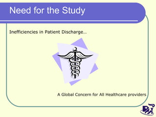Need for the Study Inefficiencies in Patient Discharge… A Global Concern for All Healthcare providers 
