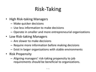 4–46Self-Esteem and Self-MonitoringSelf-concept is the people’s attempts to understand themselves. The self may be viewed as the personality viewed from within.Self-Esteem (SE) - Individuals’ degree of liking or disliking themselves.-  people’s self perceived competence and self-image.