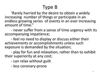 Individuals high in self monitoring show adaptability – highly sensitive to external cues- can present contradictions between their public persona and private self.  Low self monitors cannot disguise- display their true dispositions and attitudes – high behavioural consistency . 49Self-MonitoringA personality trait that measures an individuals ability to adjust his or her behavior to external, situational factors. It  is the extent to which people base their behaviour on cues from other people  and situations.