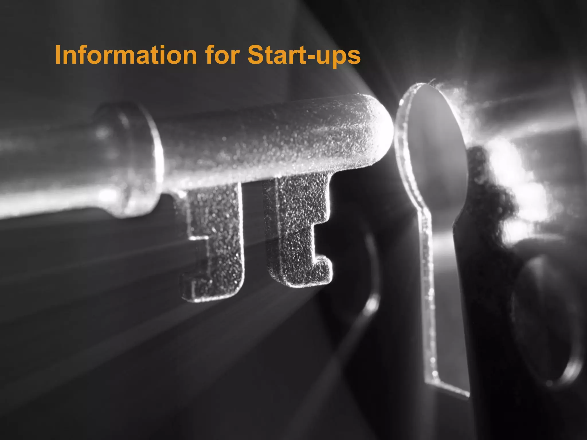 Information for Start-ups
 