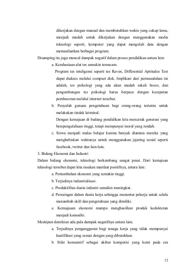 Makalah Perkembangan IPTEK di Indonesia Makalah Perkembangan IPTEK di Indonesia