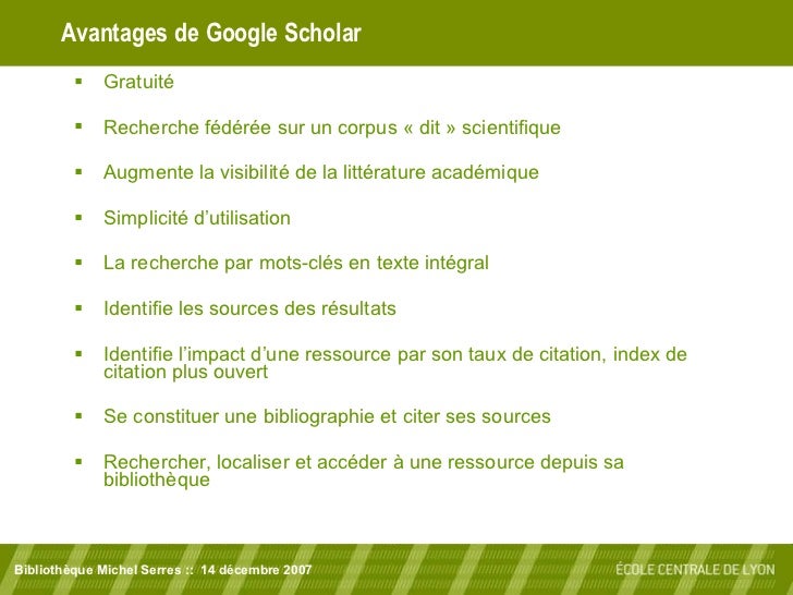 Google Scholar Un Moteur De Recherche Pour L Information Scientifiq