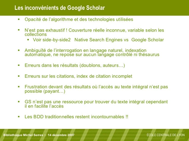 Google Scholar Un Moteur De Recherche Pour L Information Scientifiq